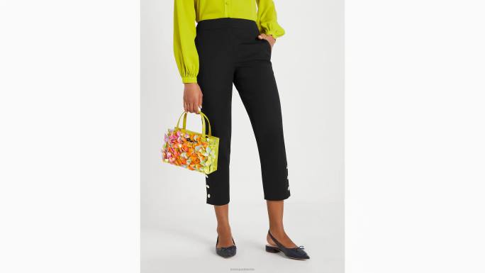 žene Kate Spade crno doris ukrašene hlače odjeća 04HN767