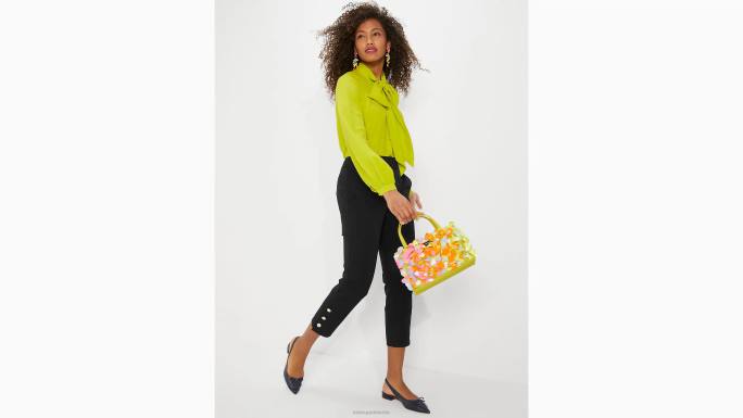 žene Kate Spade crno doris ukrašene hlače odjeća 04HN767