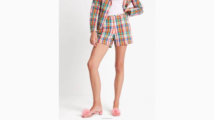 žene Kate Spade multi obalne karirane seersucker kratke hlače odjeća 04HN712