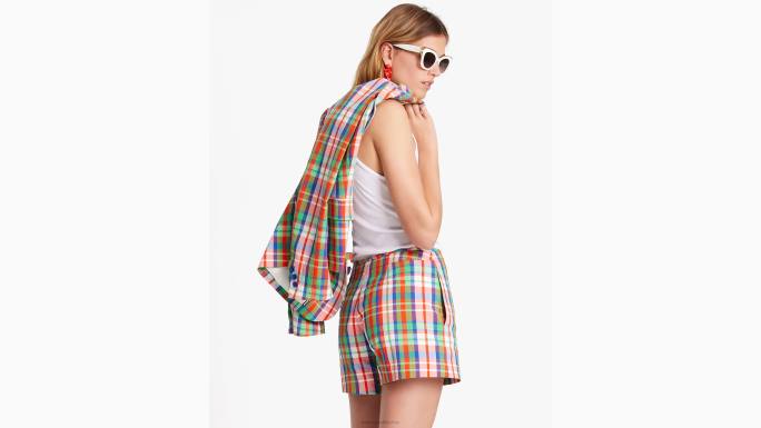 žene Kate Spade multi obalne karirane seersucker kratke hlače odjeća 04HN712
