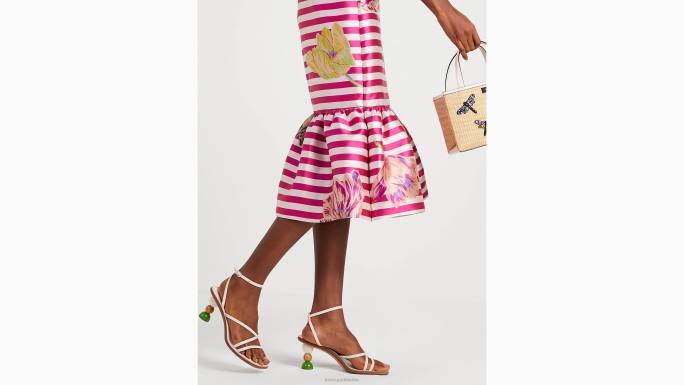 žene Kate Spade roza šljiva midi suknja s prugama tulipana odjeća 04HN737