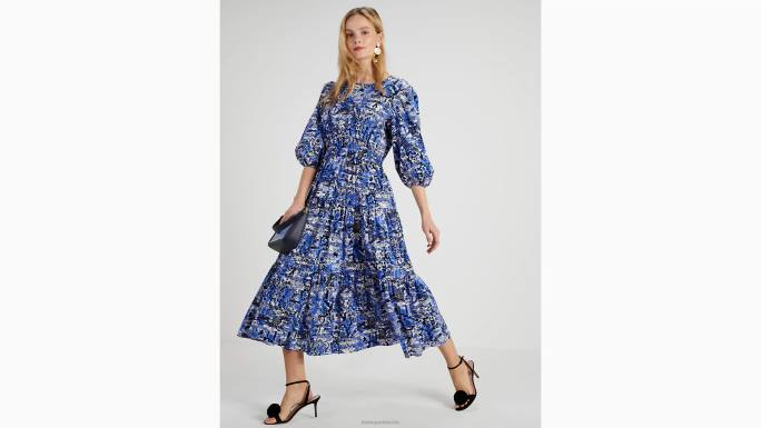 žene Kate Spade blejzer plavi scenska haljina na travnjaku za šetnju odjeća 04HN759