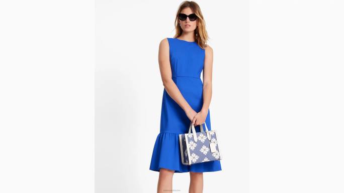 žene Kate Spade borovnica haljina s volanima odjeća 04HN722