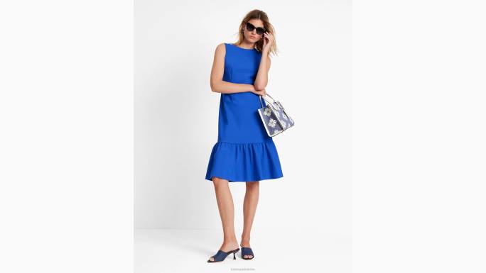 žene Kate Spade borovnica haljina s volanima odjeća 04HN722