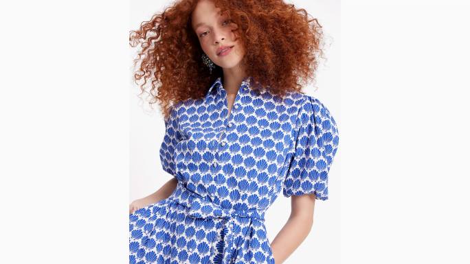 žene Kate Spade borovnica/vrhnje shells lake haljina odjeća 04HN698