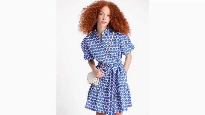 žene Kate Spade borovnica/vrhnje shells lake haljina odjeća 04HN698