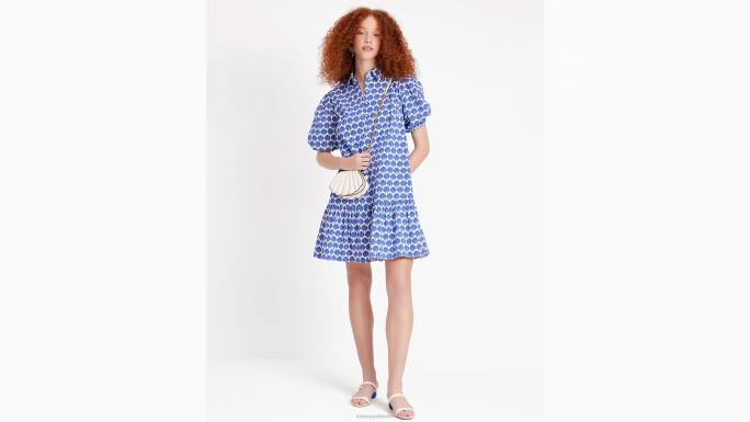 žene Kate Spade borovnica/vrhnje shells lake haljina odjeća 04HN698