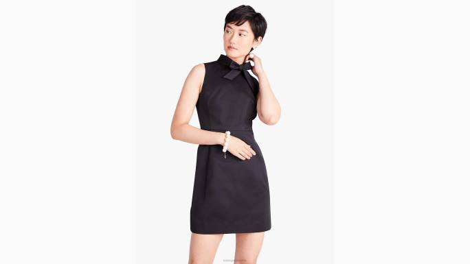žene Kate Spade crno faille knott haljina odjeća 04HN852