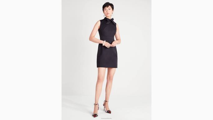 žene Kate Spade crno faille knott haljina odjeća 04HN852