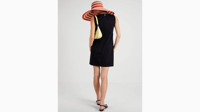 žene Kate Spade crno haljina s cvjetnim aplikacijama odjeća 04HN731