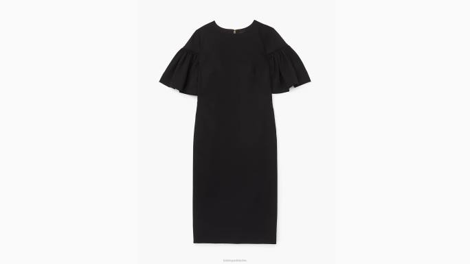 žene Kate Spade crno ponte haljina s volanima odjeća 04HN773