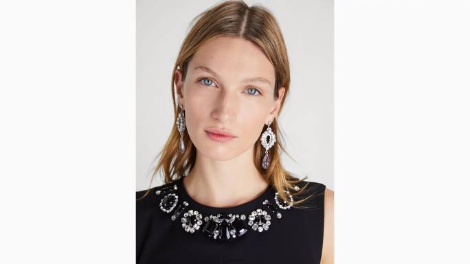 žene Kate Spade crno ukrašeni ponte kombinezon odjeća 04HN851