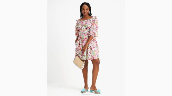 žene Kate Spade džem od ruža multi cvjetna haljina s otvorenim ramenima u obliku anemone odjeća 04HN689