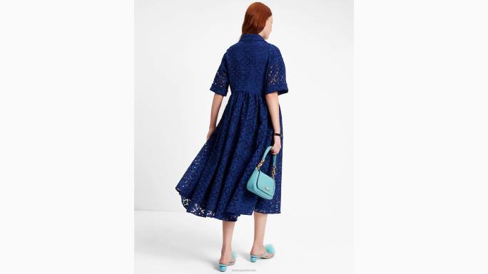 žene Kate Spade francuska mornarica izvezena montauk haljina odjeća 04HN720