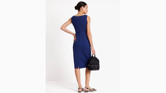 žene Kate Spade francuska mornarica ponte haljina bez v-izreza odjeća 04HN723