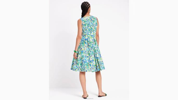 žene Kate Spade glacier blue multi anemona cvjetna amelia haljina odjeća 04HN680
