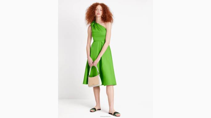 žene Kate Spade ks zelena haljina sabrina na jedno rame od popelina odjeća 04HN695