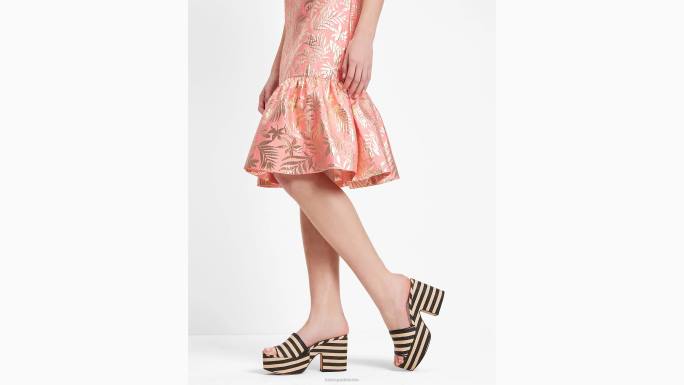 žene Kate Spade morska zvijezda/zlato haljina od brokata tropskog lišća odjeća 04HN713