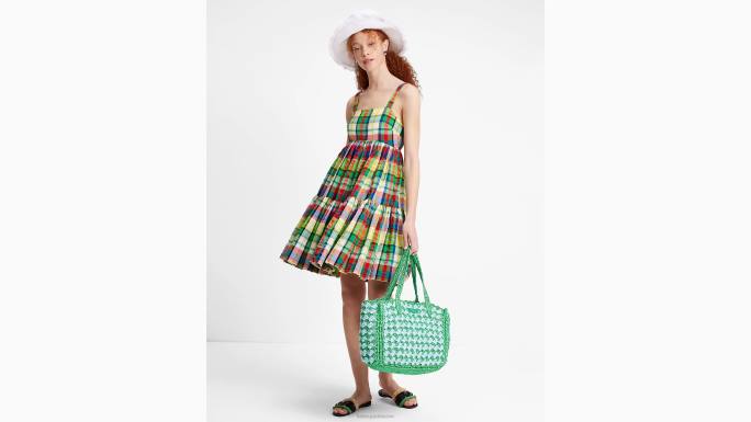 žene Kate Spade multi obalna karirana mini haljina na katove odjeća 04HN728