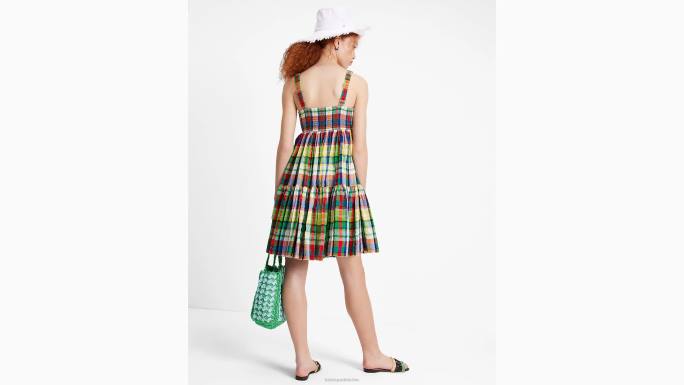žene Kate Spade multi obalna karirana mini haljina na katove odjeća 04HN728