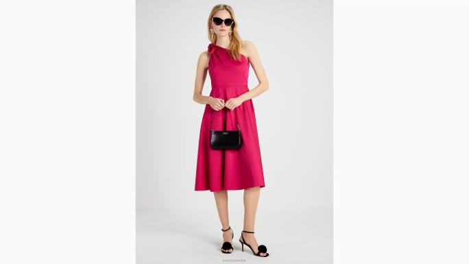žene Kate Spade roza šljiva haljina sabrina na jedno rame od popelina odjeća 04HN694