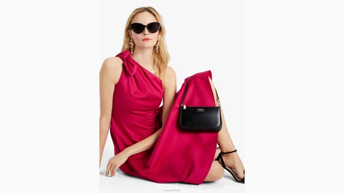 žene Kate Spade roza šljiva haljina sabrina na jedno rame od popelina odjeća 04HN694