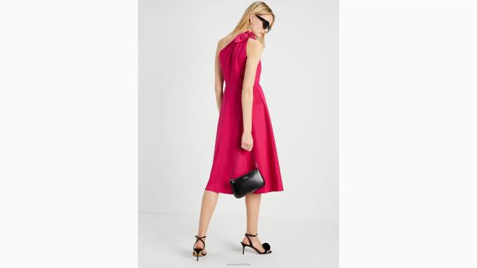 žene Kate Spade roza šljiva haljina sabrina na jedno rame od popelina odjeća 04HN694