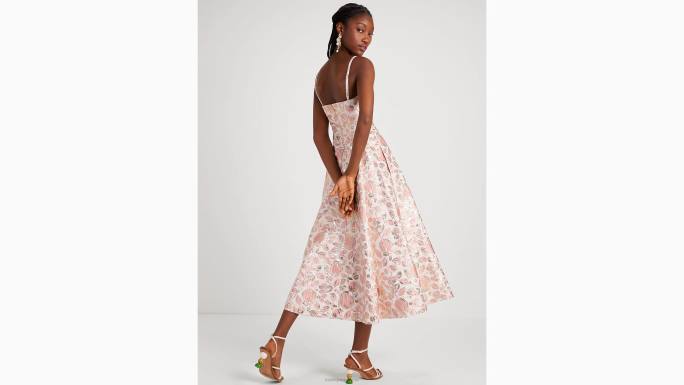 žene Kate Spade ružičasti pupoljak ruže haljina od brokata s cvjetnim pupoljcima odjeća 04HN761