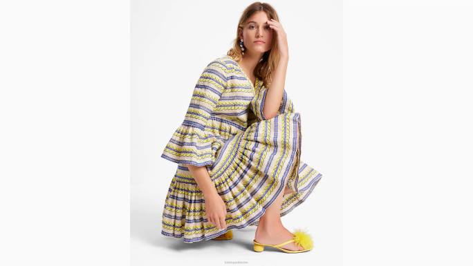 žene Kate Spade savršena bež tenda pruga izvezena tunika odjeća 04HN708