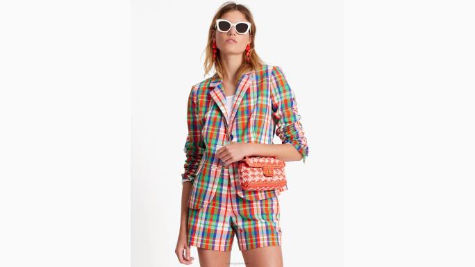 žene Kate Spade multi obalni karirani seersucker sako odjeća 04HN707