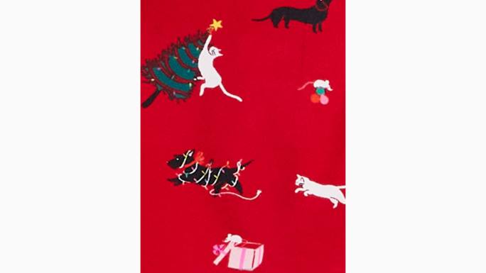 žene Kate Spade deck the paws print jogger pj set odjeća 04HN856