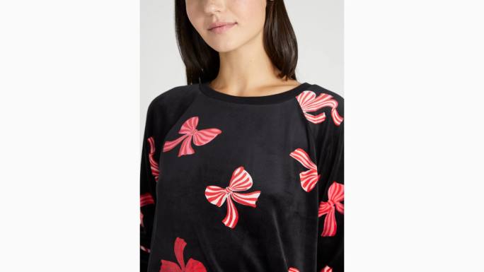 žene Kate Spade otisak za bacanje vrpce set za trčanje od velura odjeća 04HN872