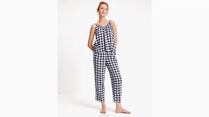 žene Kate Spade primorski gingham dugi pj set odjeća 04HN816
