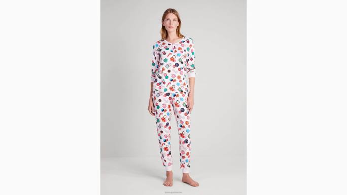 žene Kate Spade print blagdanskog duha jogger pj set odjeća 04HN855