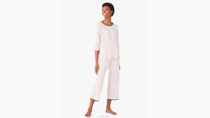 žene Kate Spade ružičasta točka roza točkasti dugi pj set odjeća 04HN834