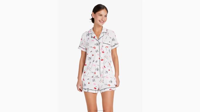 žene Kate Spade s printom ljubavi s ljubavlju kratki pj set odjeća 04HN845