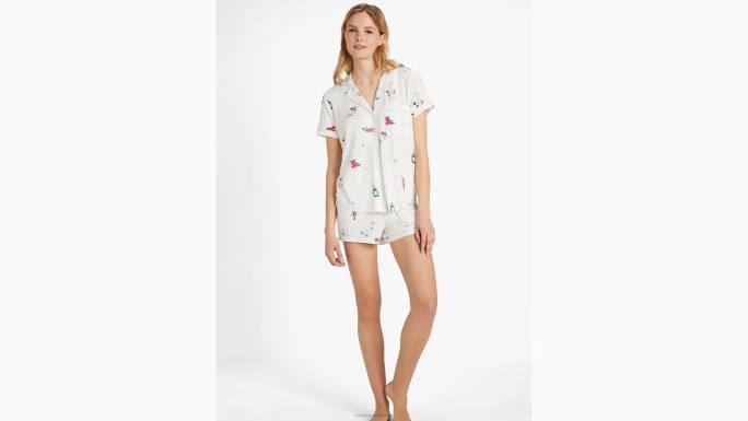 žene Kate Spade slavljenički ispis vjenčani kratki pj set odjeća 04HN831