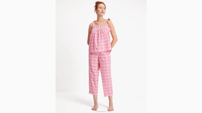 žene Kate Spade slikarski pled dugi pj set odjeća 04HN818