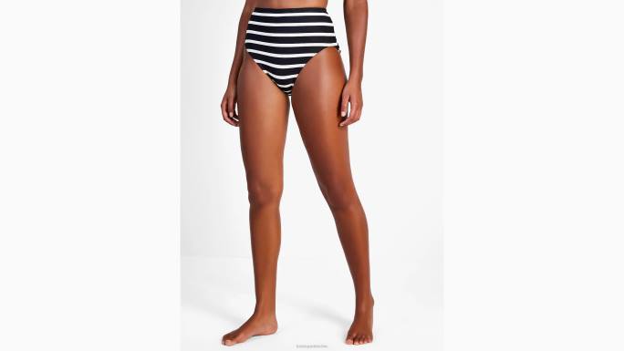 žene Kate Spade crno donji dio bikinija visokog struka s bretonskim prugama odjeća 04HN794