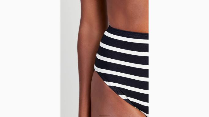 žene Kate Spade crno donji dio bikinija visokog struka s bretonskim prugama odjeća 04HN794