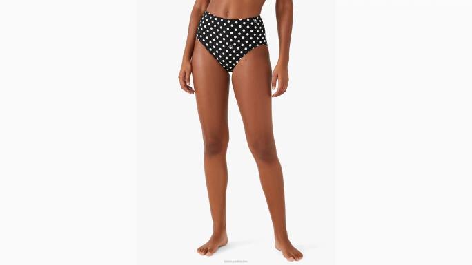 žene Kate Spade crno lia dot donji dio bikinija visokog struka odjeća 04HN808