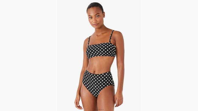 žene Kate Spade crno lia dot donji dio bikinija visokog struka odjeća 04HN808