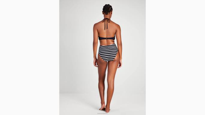 žene Kate Spade crno monokini s bretonskim prugama s visokim ovratnikom odjeća 04HN795