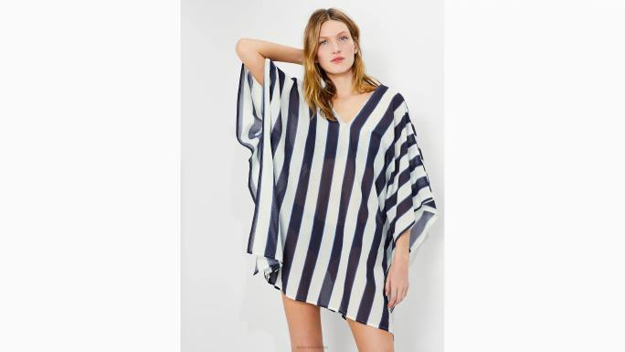 žene Kate Spade bogata mornarica multi tenda pruga cover-up kaftan odjeća 04HN805