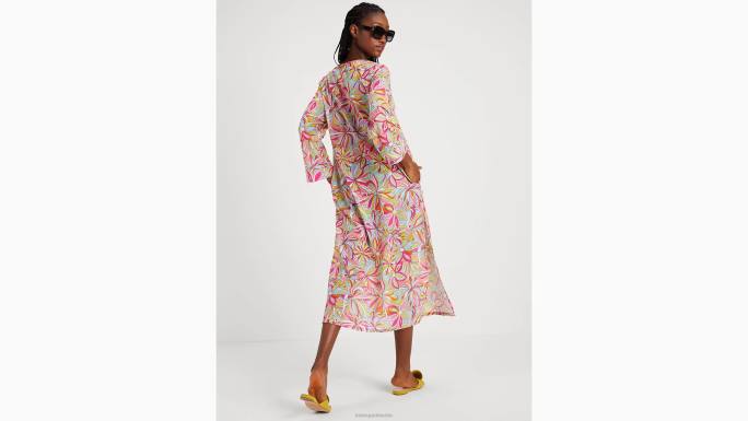 žene Kate Spade roza multi anemone cvjetni pokrivač kaftan odjeća 04HN789