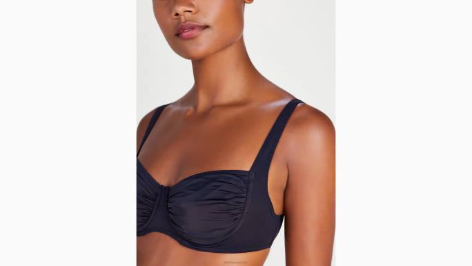 žene Kate Spade crno gornji dio bikinija s rubovima odjeća 04HN797
