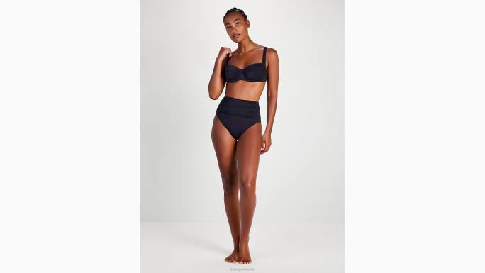 žene Kate Spade crno gornji dio bikinija s rubovima odjeća 04HN797