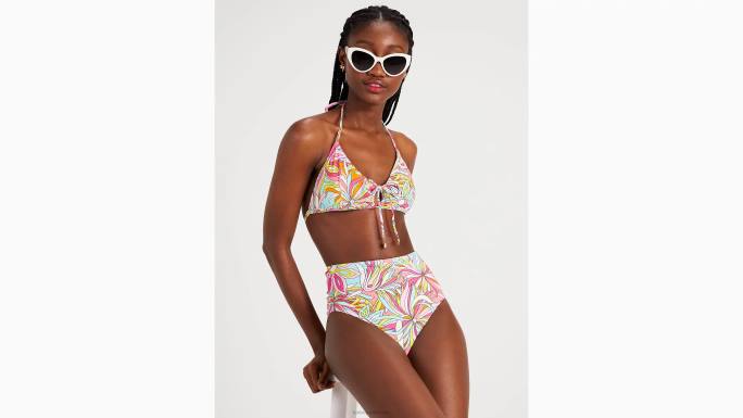 žene Kate Spade roza multi anemone cvjetni gornji dio bikinija odjeća 04HN787