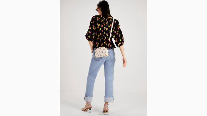 žene Kate Spade crno tulipan toss rivijera top odjeća 04HN741