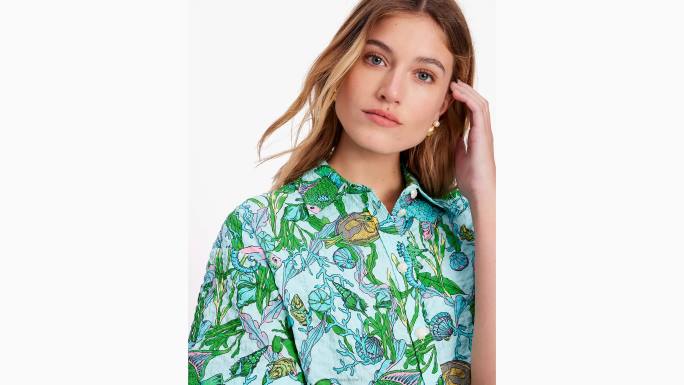 žene Kate Spade oseka multi ispod mora s kragnom odjeća 04HN684